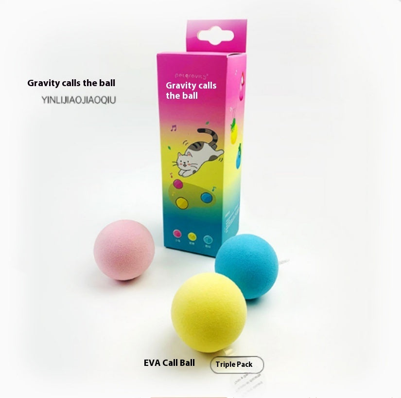 KFX-1418429 Mint Cat Sound Toy - Bite-Resistant, Interactive Catnip Ball for Kittens - Touch-Activated Sound Simulation