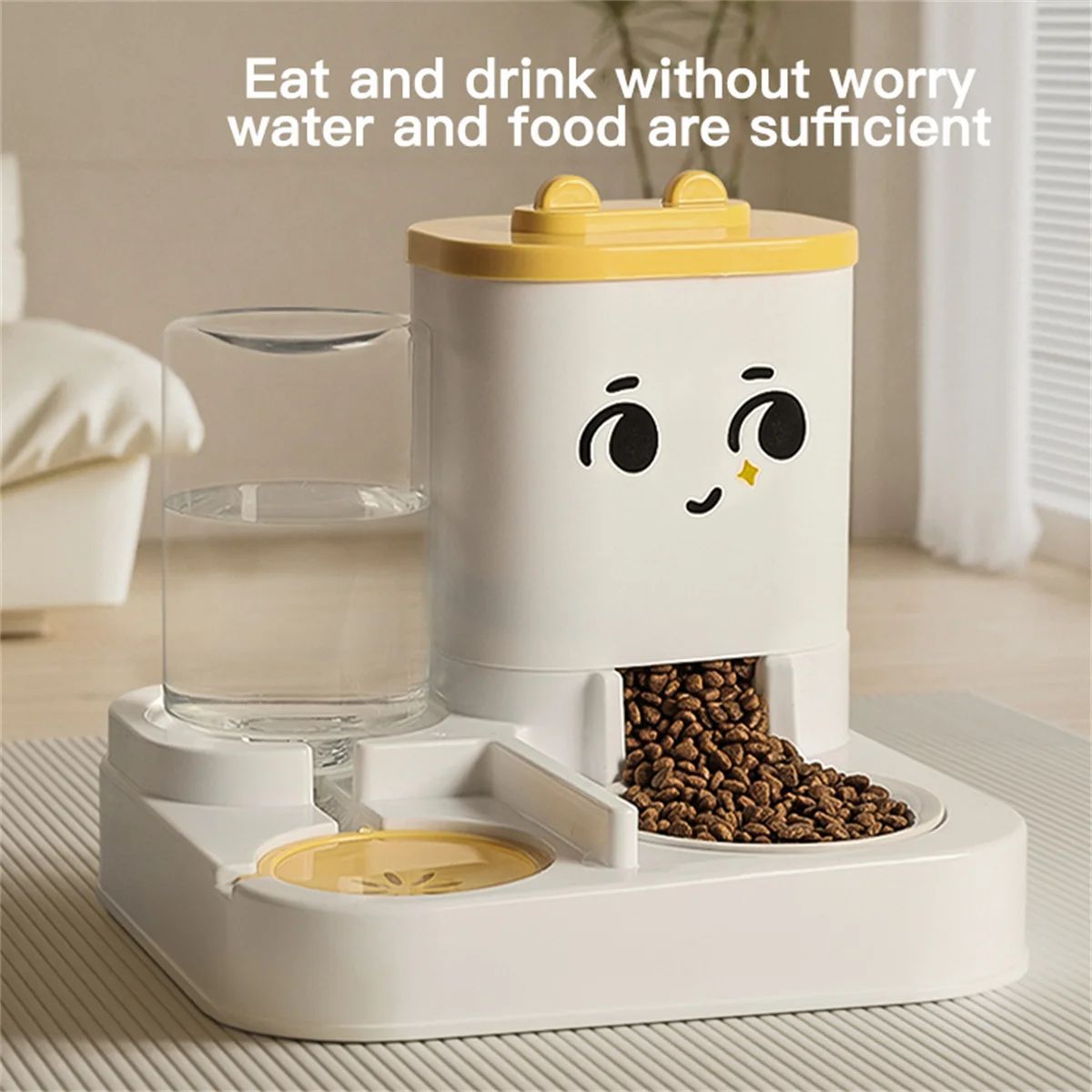 KFX-1419965 Pet-Friendly Large Capacity Feeding and Watering Dispenser for Cats and Dogs