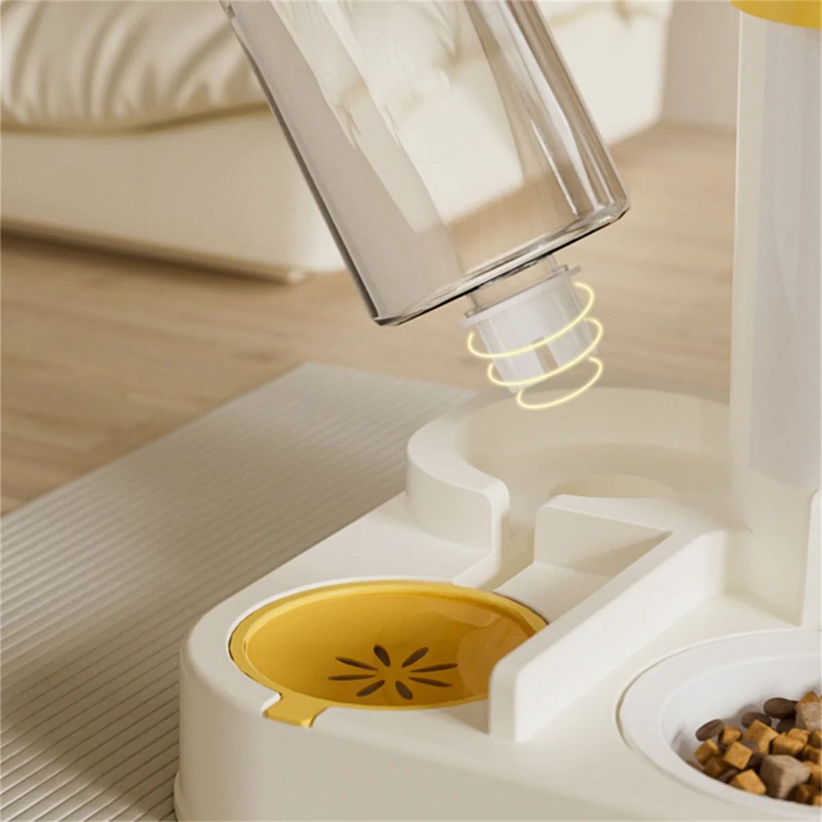 KFX-1419965 Pet-Friendly Large Capacity Feeding and Watering Dispenser for Cats and Dogs