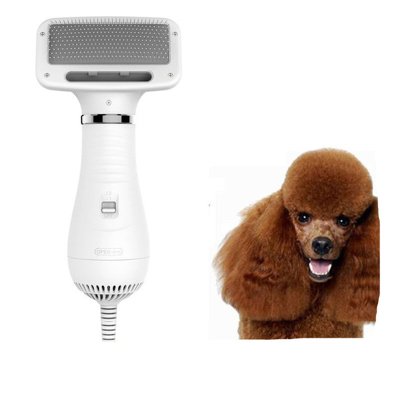 KFX-1421373 All-in-One Pet Hair Brush and Dryer with Adjustable Air Settings for Cats and Dogs