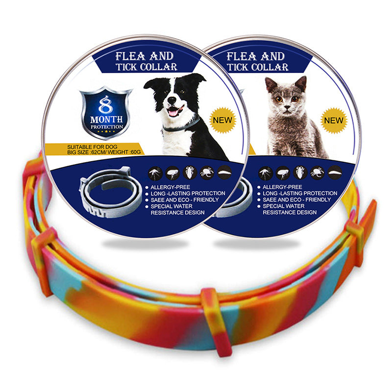 KFX-1421757 Rainbow Pet Flea and Anti-Lice Collar for Cats and Dogs - 38CM and 62CM Options