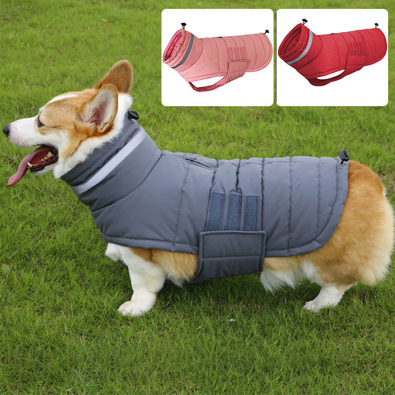 KFX-1425213 Winter Dog Coat for Large Breeds – Warm and Waterproof Trench for Corgis and Other Dogs