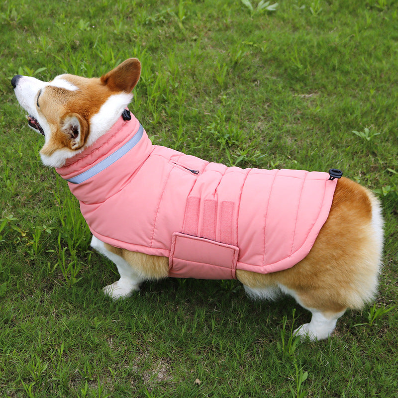 KFX-1425213 Winter Dog Coat for Large Breeds – Warm and Waterproof Trench for Corgis and Other Dogs