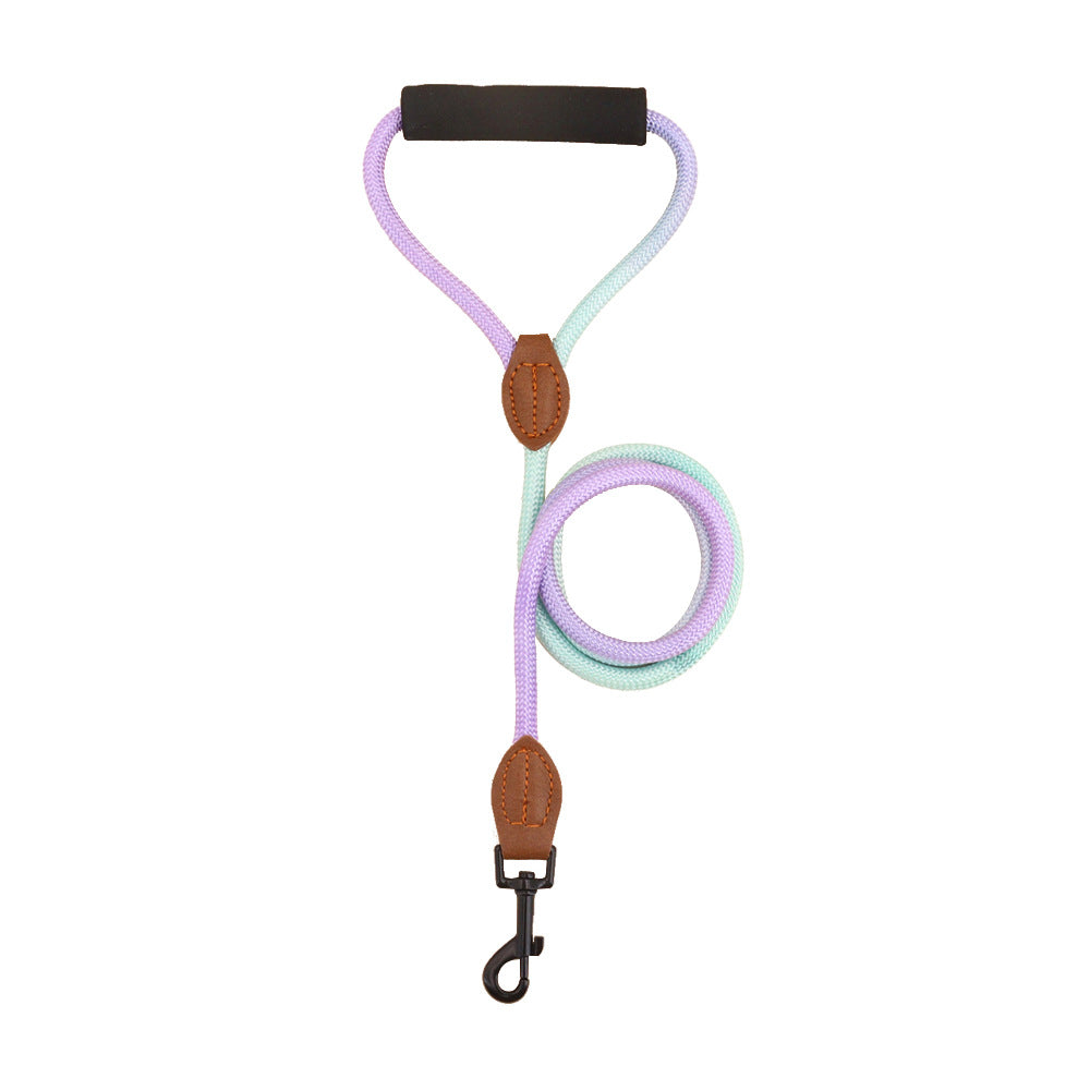 KFX-1425341 Durable Nylon Hand-Holding Rope Leash for Dogs - Round Pet Traction Rope