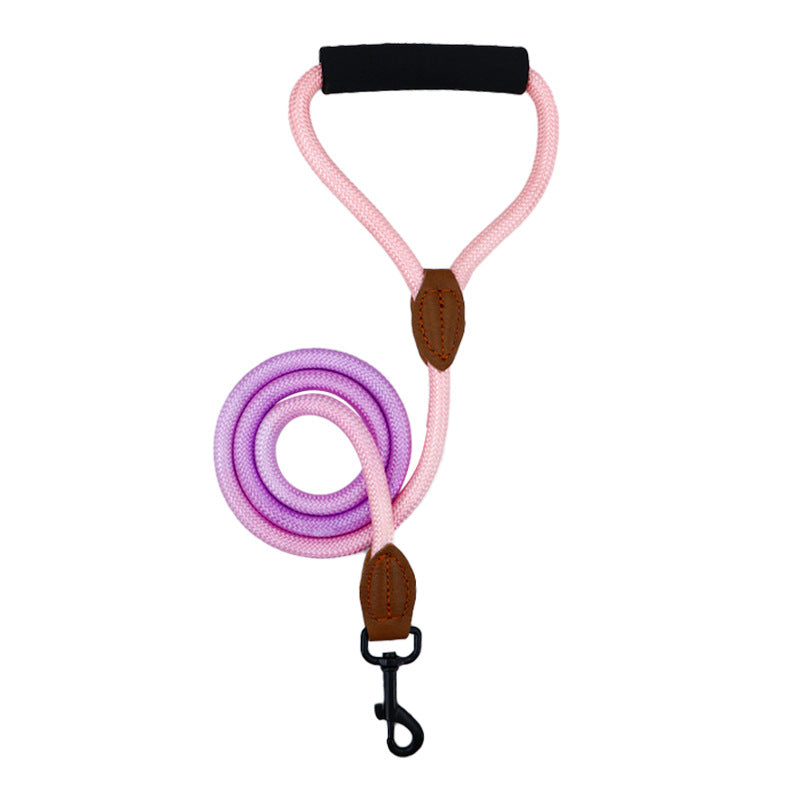 KFX-1425341 Durable Nylon Hand-Holding Rope Leash for Dogs - Round Pet Traction Rope