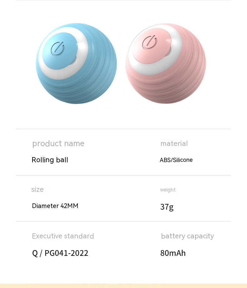 KFX-1426365 Rechargeable Automatic Smart Cat Toy Ball for Indoor Play – Bouncing & Rolling Fun for Kittens