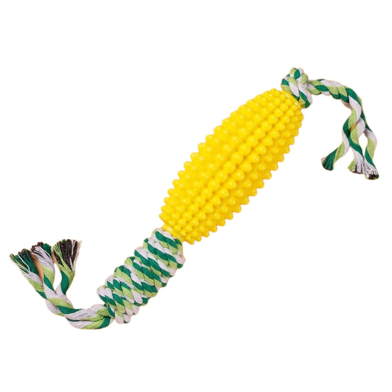 KFX-1430077 Corn & Ball Dog Chew Toy Set for Teething Relief and Dental Health