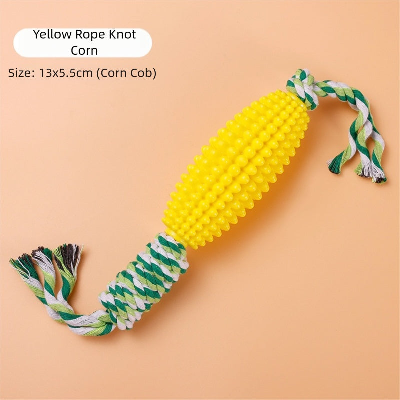 KFX-1430077 Corn & Ball Dog Chew Toy Set for Teething Relief and Dental Health