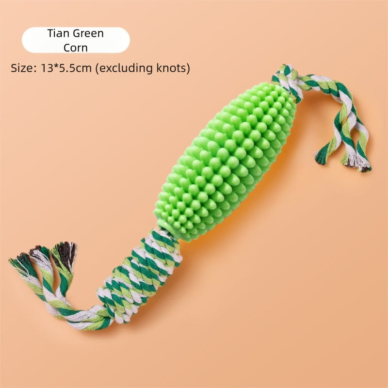 KFX-1430077 Corn & Ball Dog Chew Toy Set for Teething Relief and Dental Health