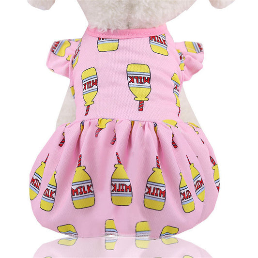 KFX-1433661 Couple Mesh Pet Outfit - Dog and Cat Skirt T-Shirt Vest, Various Sizes