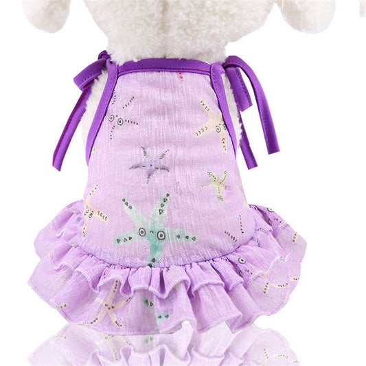 KFX-1433661 Couple Mesh Pet Outfit - Dog and Cat Skirt T-Shirt Vest, Various Sizes