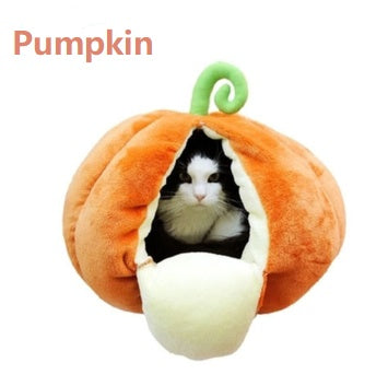 KFX-1435325 Cozy Fruit-Shaped Cat House for Winter - Small & Large Sizes Available
