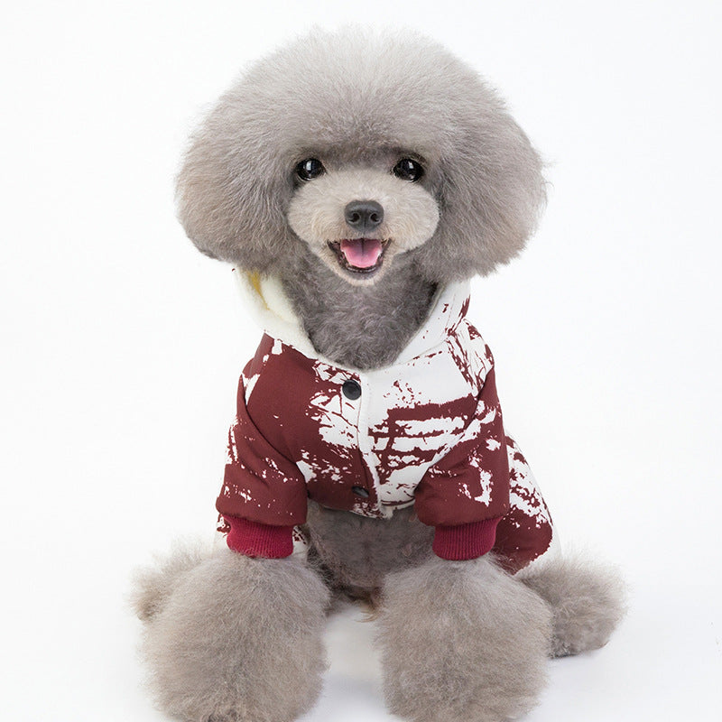 KFX-1435709 Cozy Cotton Dog Sweater for Autumn and Winter in Royal Blue and Navy Blue