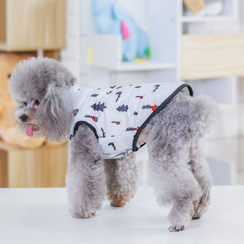 KFX-1435709 Cozy Cotton Dog Sweater for Autumn and Winter in Royal Blue and Navy Blue