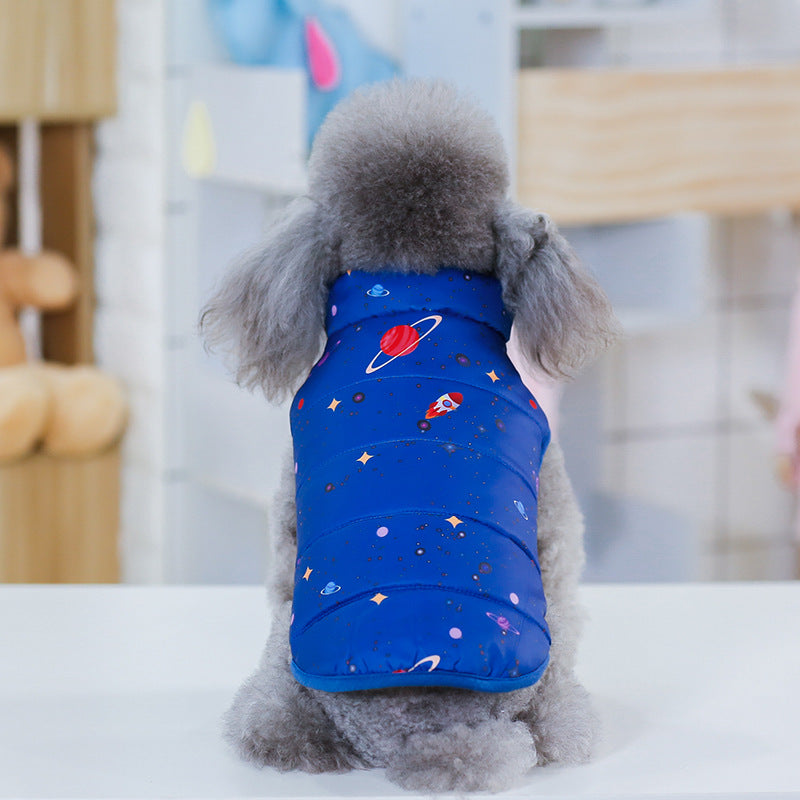KFX-1435709 Cozy Cotton Dog Sweater for Autumn and Winter in Royal Blue and Navy Blue