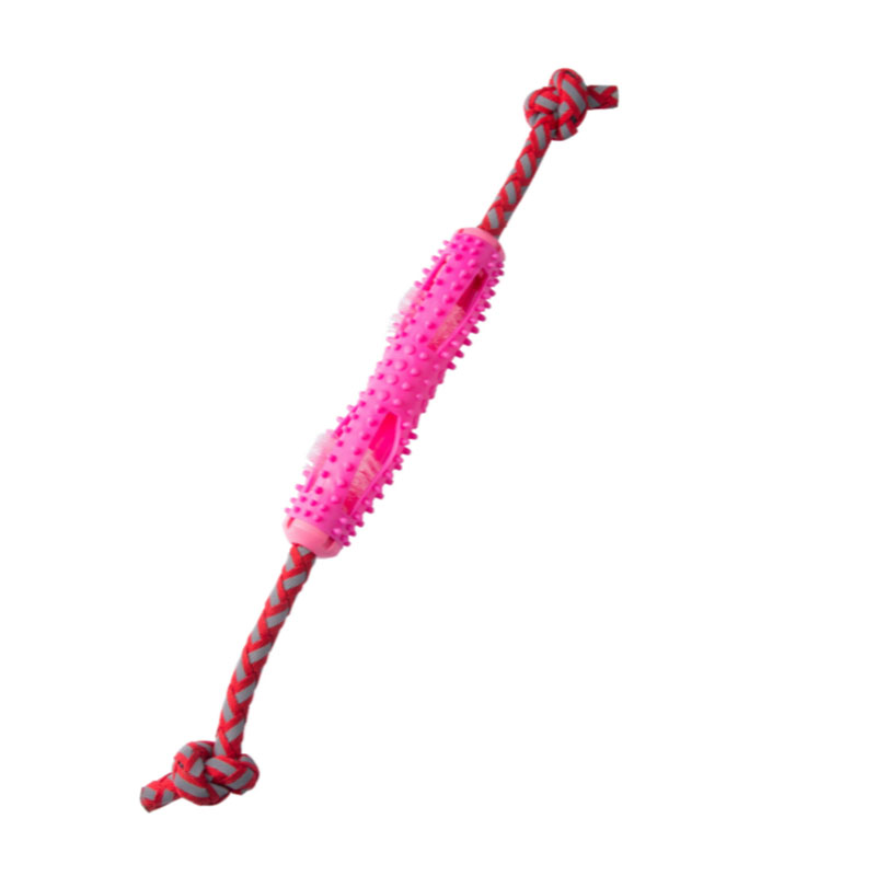 KFX-1437885 Soft Rubber Dog Toothbrush Stick for Effective Teeth Cleaning - 20cm, Available in Blue, Green, Orange, Pink