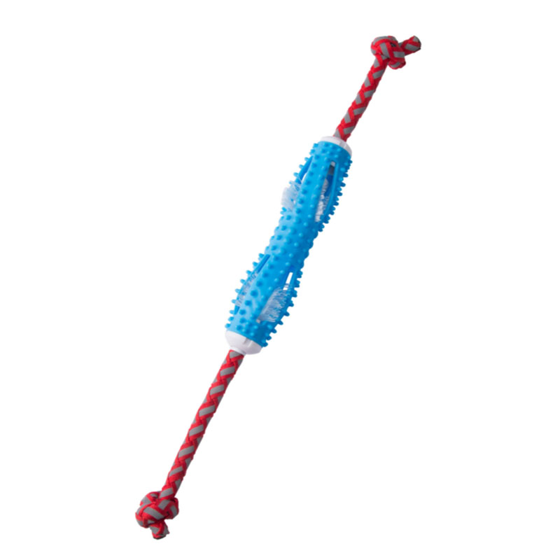 KFX-1437885 Soft Rubber Dog Toothbrush Stick for Effective Teeth Cleaning - 20cm, Available in Blue, Green, Orange, Pink