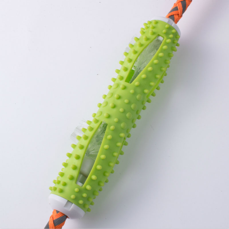 KFX-1437885 Soft Rubber Dog Toothbrush Stick for Effective Teeth Cleaning - 20cm, Available in Blue, Green, Orange, Pink