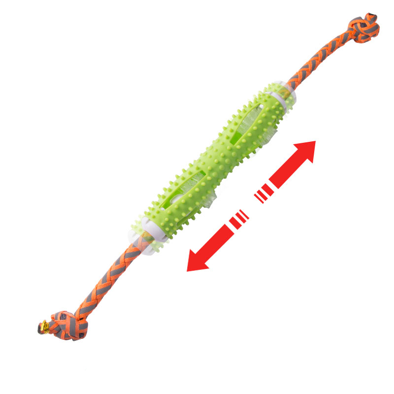 KFX-1437885 Soft Rubber Dog Toothbrush Stick for Effective Teeth Cleaning - 20cm, Available in Blue, Green, Orange, Pink
