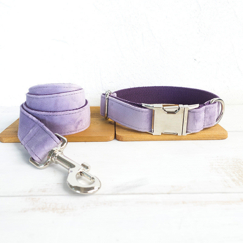 KFX-1439037 Thick Cashmere Pet Collar and Leash Set in Various Sizes