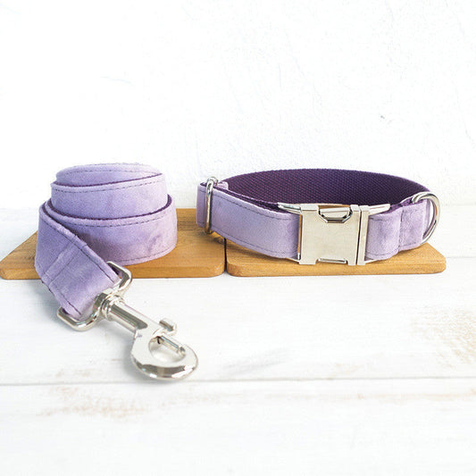 KFX-1439037 Thick Cashmere Pet Collar and Leash Set in Various Sizes