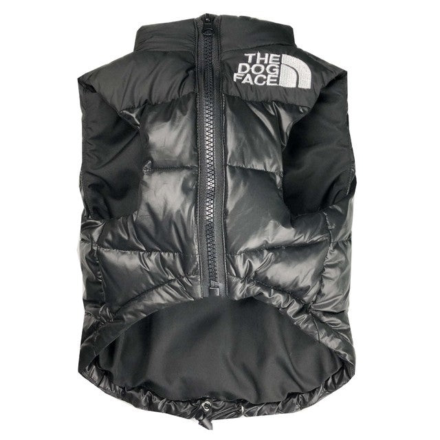 KFX-1441213 Warm Down Vest for Dogs - Comfortable Autumn and Winter Apparel in Black for Small to XXL Sizes