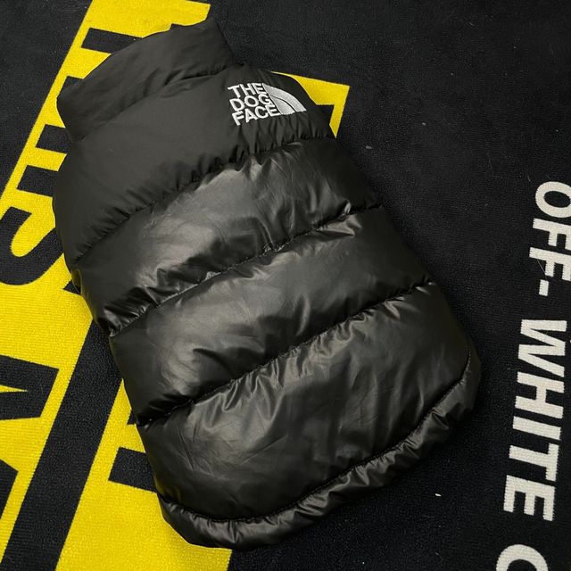 KFX-1441213 Warm Down Vest for Dogs - Comfortable Autumn and Winter Apparel in Black for Small to XXL Sizes