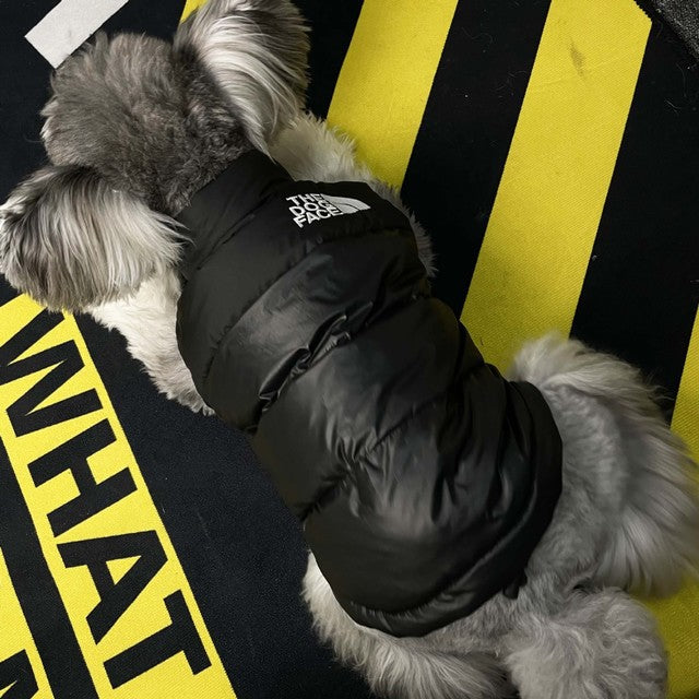 KFX-1441213 Warm Down Vest for Dogs - Comfortable Autumn and Winter Apparel in Black for Small to XXL Sizes