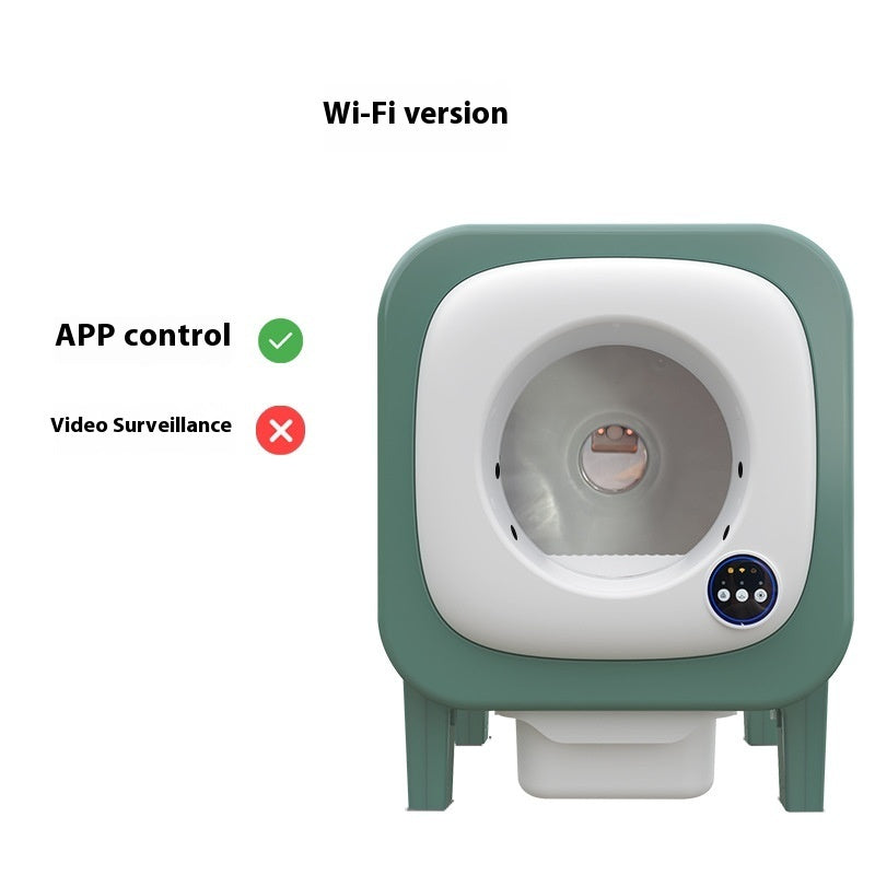 KFX-1442493 72L Waterproof Smart Litter Box with Multiple Plug Standards for Easy Use