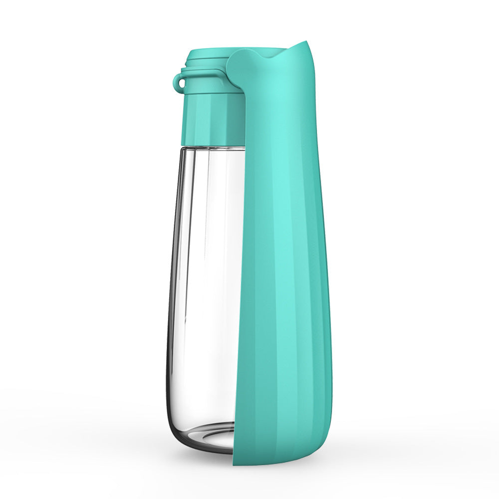 KFX-1442877 Portable Folding Dog Water Bottle - 550ml Capacity for Medium to Large Dogs - Outdoor Travel Essential