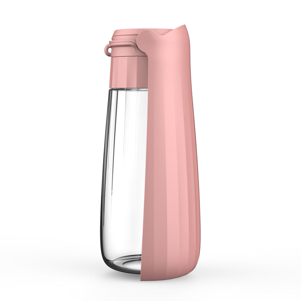 KFX-1442877 Portable Folding Dog Water Bottle - 550ml Capacity for Medium to Large Dogs - Outdoor Travel Essential