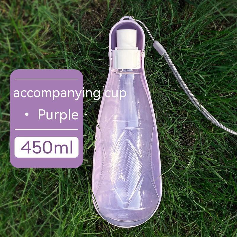 KFX-1442877 Portable Folding Dog Water Bottle - 550ml Capacity for Medium to Large Dogs - Outdoor Travel Essential