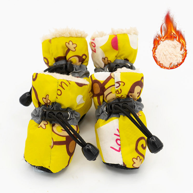 KFX-1443645 Waterproof Dog Shoes for Summer – Non-Slip Rain Boots with Reflective Strips