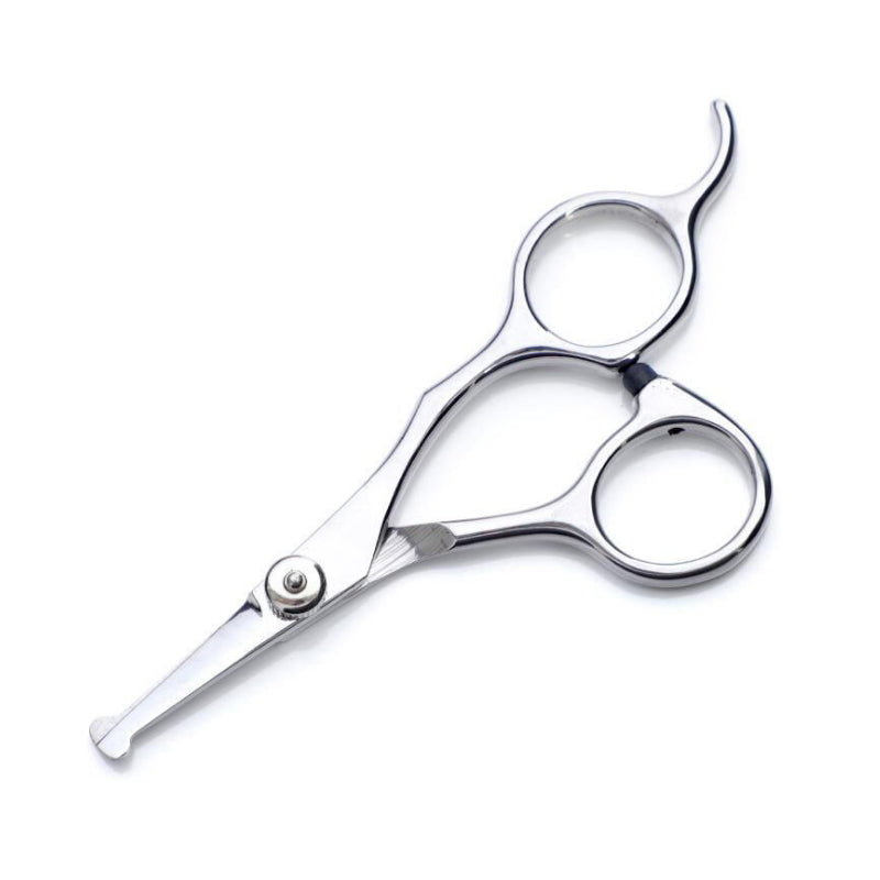 KFX-1448381 Stainless Steel Pet Scissors Set with Round Head Design, Comb, Cleaning Cloth, and Storage Bag