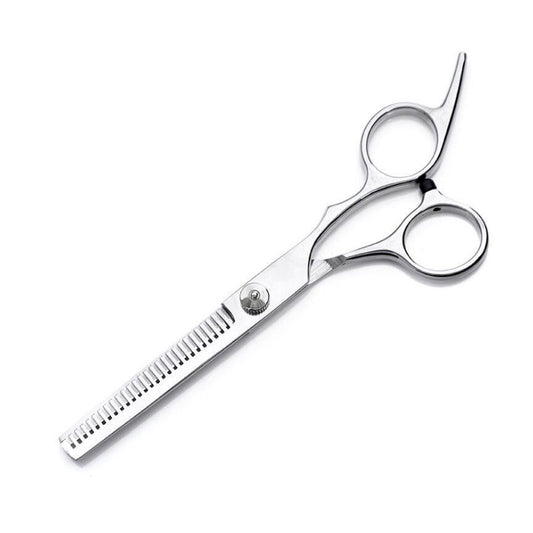 KFX-1448381 Stainless Steel Pet Scissors Set with Round Head Design, Comb, Cleaning Cloth, and Storage Bag