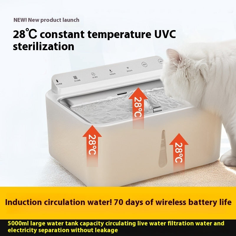 KFX-1448637 Automatic Cat Water Fountain with Constant Temperature Heating and Filtration System
