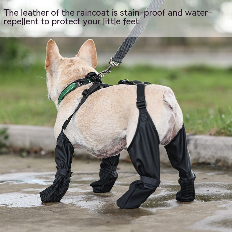 KFX-1449405 Waterproof Adjustable Dog Boots with Non-Slip Sole for Outdoor Protection and Comfort