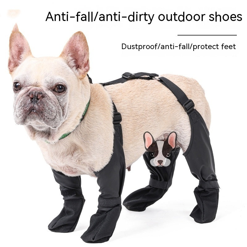KFX-1449405 Waterproof Adjustable Dog Boots with Non-Slip Sole for Outdoor Protection and Comfort
