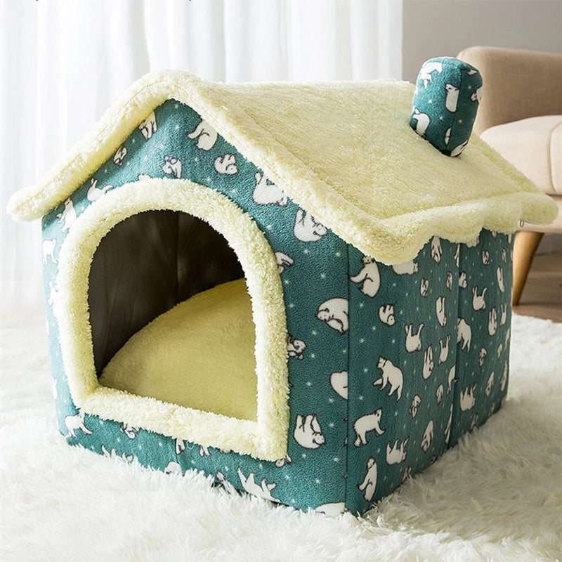KFX-1452605 Cozy Coral Fleece Dog and Cat Bed – Universal Four Seasons Pet House