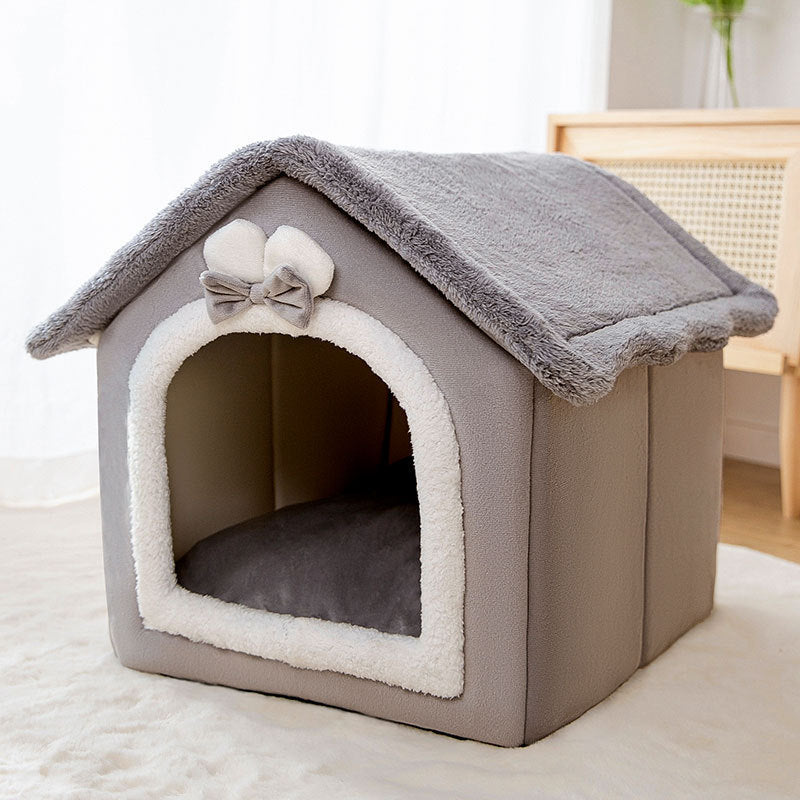 KFX-1452605 Cozy Coral Fleece Dog and Cat Bed – Universal Four Seasons Pet House