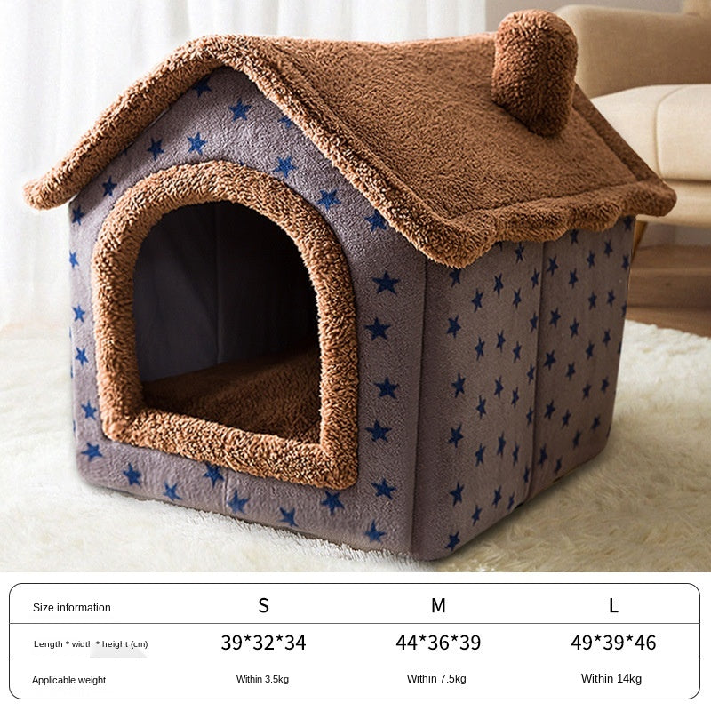 KFX-1452605 Cozy Coral Fleece Dog and Cat Bed – Universal Four Seasons Pet House