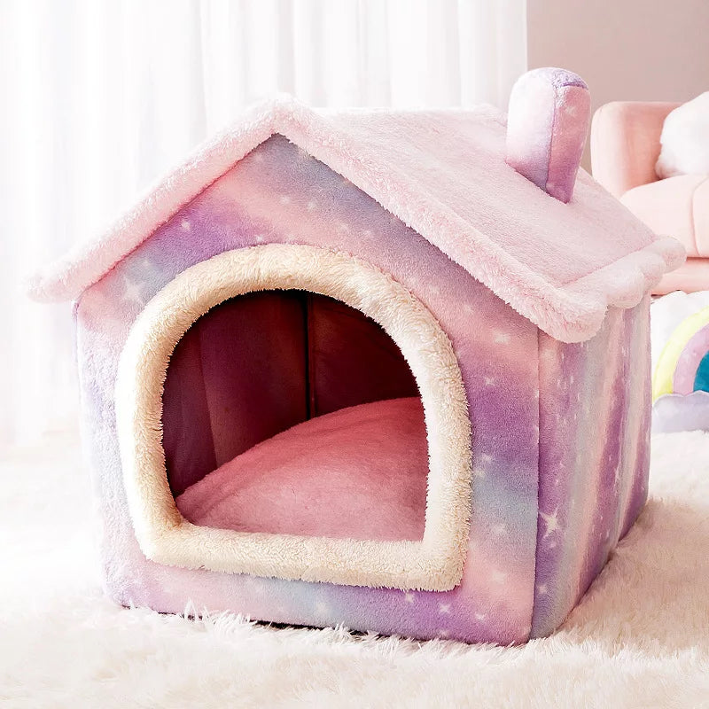 KFX-1452605 Cozy Coral Fleece Dog and Cat Bed – Universal Four Seasons Pet House