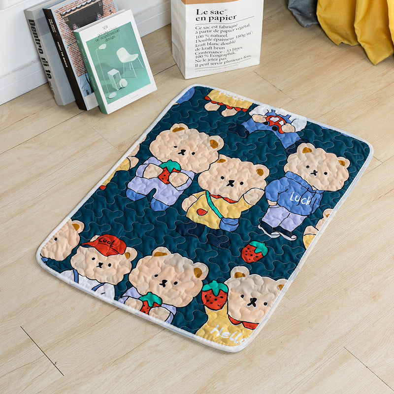KFX-1454397 Comfortable Cotton Non-Slip Pet Mat for Dogs – Various Cute Designs and Sizes Available