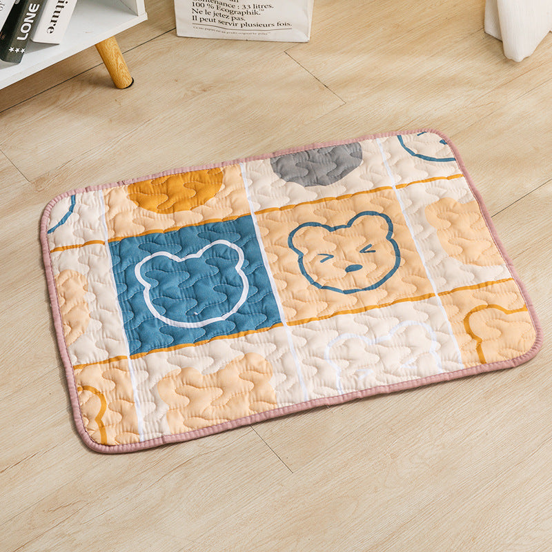 KFX-1454397 Comfortable Cotton Non-Slip Pet Mat for Dogs – Various Cute Designs and Sizes Available