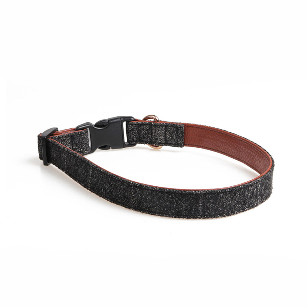 KFX-1454525 Stylish Bow-Knot Dog Collar for Small to Large Dogs, Adjustable PU Leather with Anti-Escape Features.
