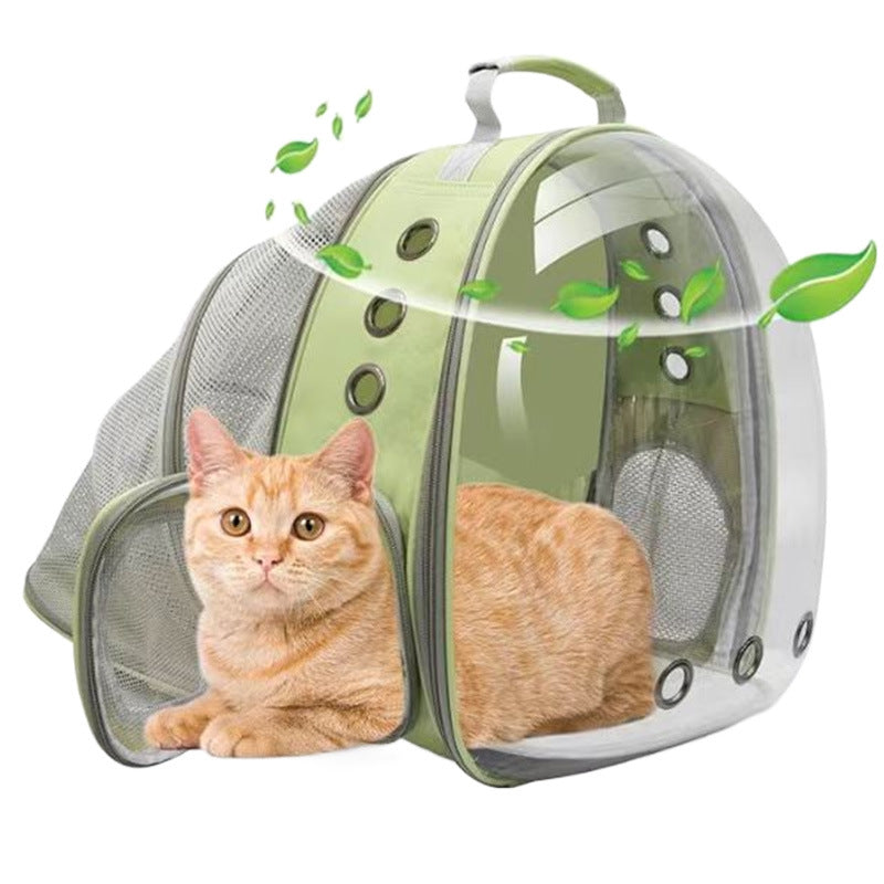 KFX-1454781 Expandable Transparent Mesh Pet Backpack for Pets Up to 6kg - Various Colors Available