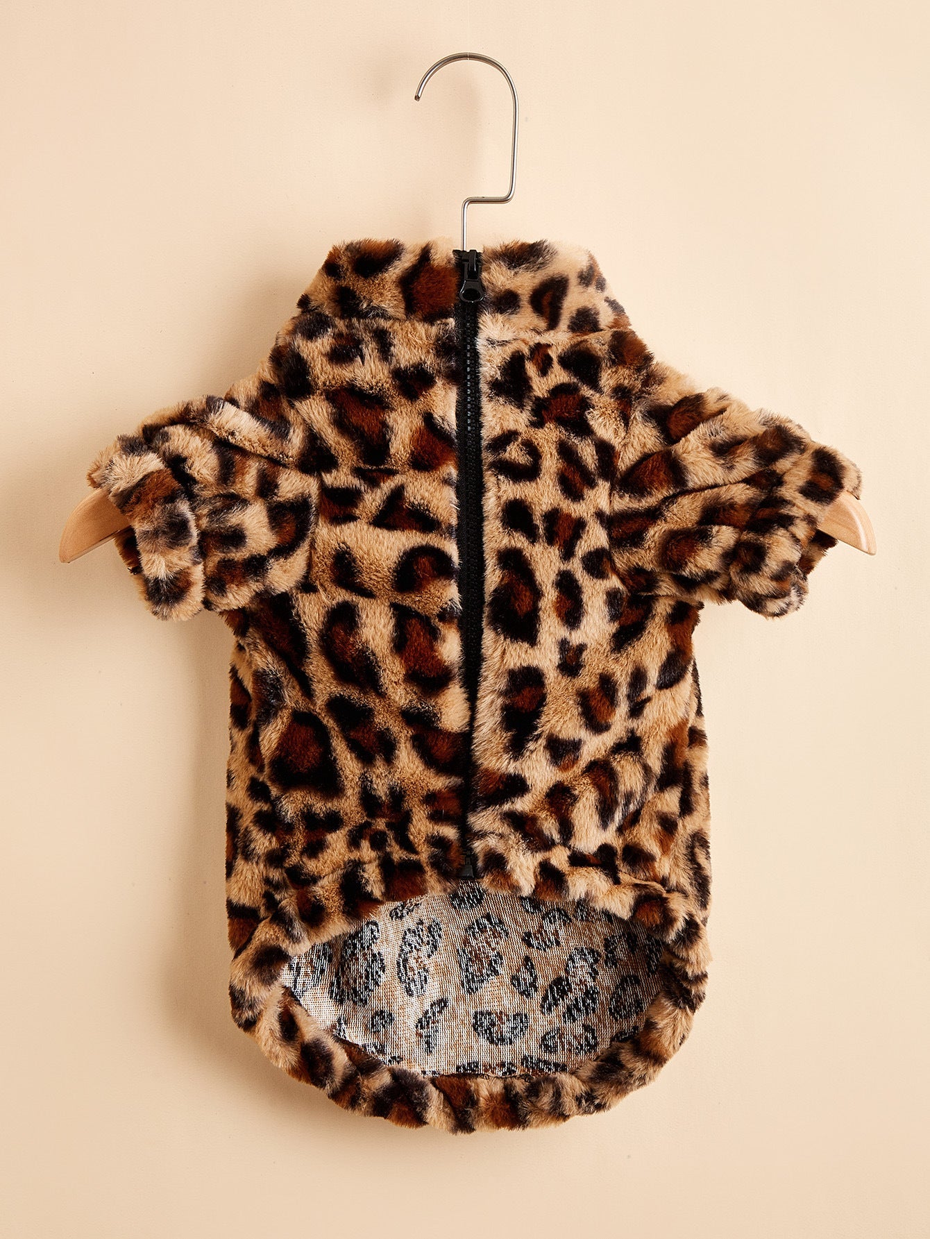 KFX-1456701 Warm Leopard Print Dog Jacket for Small to XXL Sizes