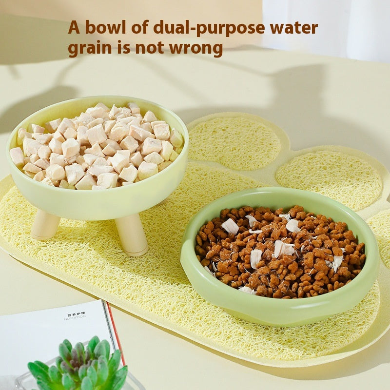 KFX-1458493 Donut and Pig Nose Cat Bowls in Various Colors - 300ml Pet Food Holders