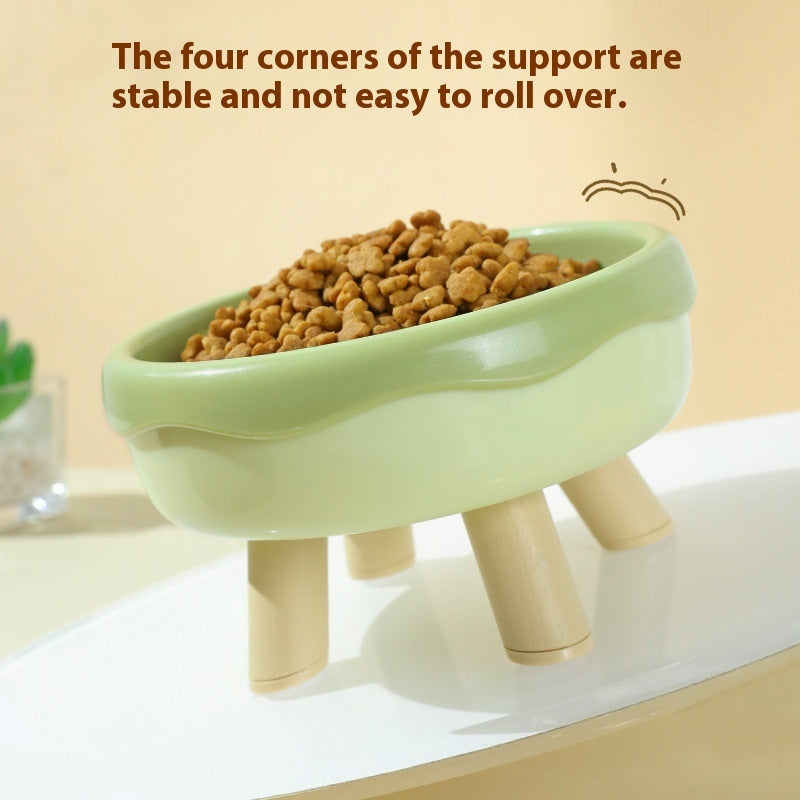 KFX-1458493 Donut and Pig Nose Cat Bowls in Various Colors - 300ml Pet Food Holders