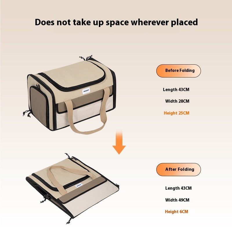 KFX-1460541 Portable One-shoulder Pet Air Tote Bag in Chestnut Brown – Available in Large and Small Sizes